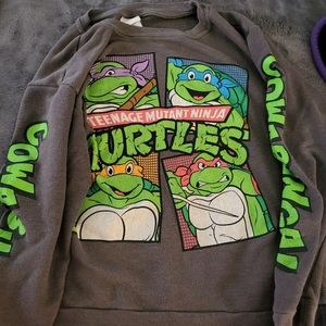 Vintage Nickelodeon Ninja Turtle Sweatshirt...(S) Grey